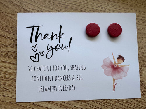 Dance Teacher Thank You Large Stud