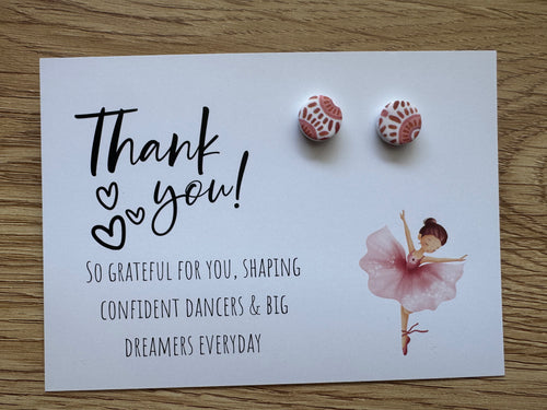 Dance Teacher Thank You Medium Stud