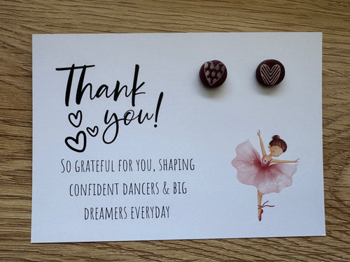 Dance Teacher Thank You Medium Stud