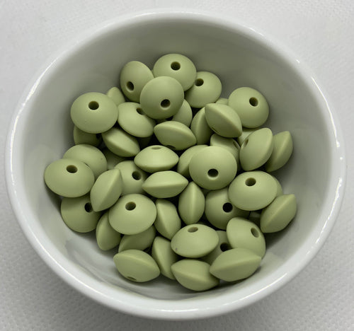 Lint 12mm Lentil Silicone Beads