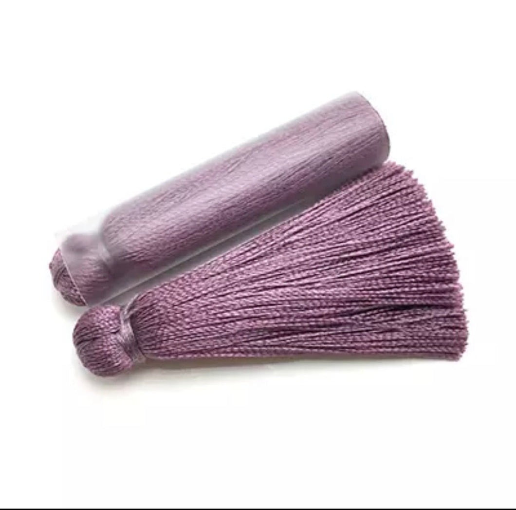 Mauve 50mm Silk Tassels