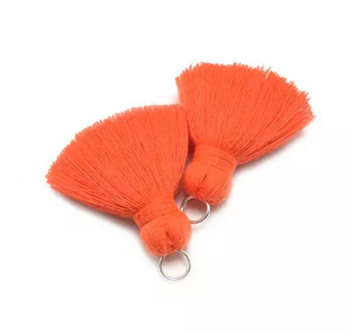 Bright Orange 4cm Cotton Tassel