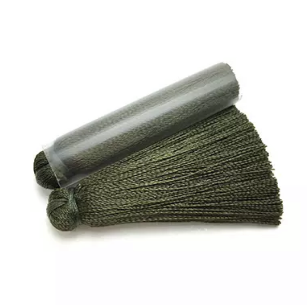 Khaki 50mm Silk Tassels