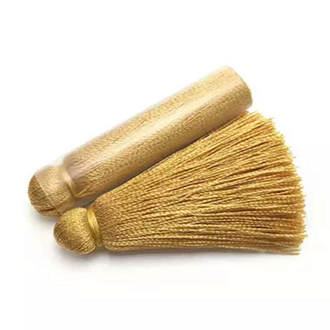 Mustard 50mm Silk Tassels