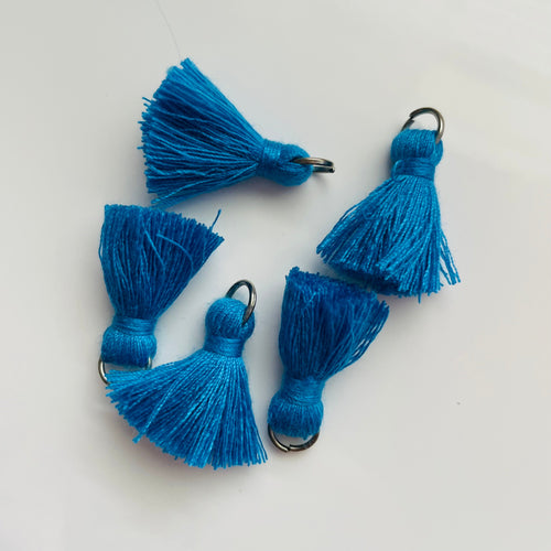 Deep Sky Blue 20mm Cotton Tassels