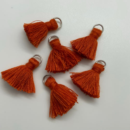 Dark Orange 20mm Cotton Tassels