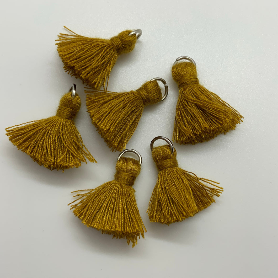 Mustard 20mm Cotton Tassels