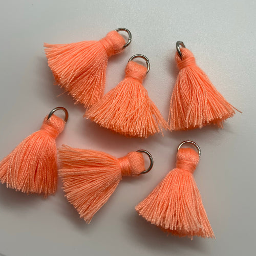 Bright Peach 20mm Cotton Tassels